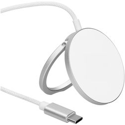 Mobiparts Charge Pad Stand laddare MagSafe 1 m 25W - Vit
