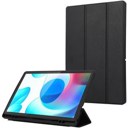 Mobigear Tri-Fold Gel Samsung Galaxy Tab A9 Plus (2023) TPU / Konstläder Plånboksfodral + Pennhållare - Svart