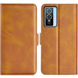 Mobigear Slim Magnet Vivo Y76 Funda tipo libro Cartera - Coñac