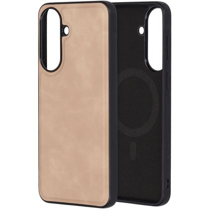 Mobiparts Classic Samsung Galaxy A57 MagSafe TPU / Leatherette Back cover - Moonstone Beige