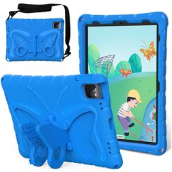 Mobigear Butterfly iPad Air 11 Inch (2024) EVA foam Back cover + Shoulder Strap + Stand - Blue