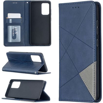 Mobigear Rhombus Slim Samsung Galaxy A52s 5G Cover a libro - Blu