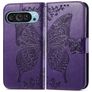 Mobigear Butterfly Google Pixel 9 Pungetui med Seddelrum - Dark Purple