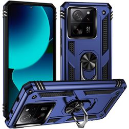 Mobigear Armor Ring Xiaomi 13T Pro Hard Case Back cover Shockproof with Ring Holder - Blue