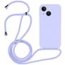 Mobigear Lanyard iPhone 14 Plus Silicone Cover con cordino - Viola