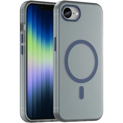Mobigear Shockproof iPhone 16e MagSafe Plástico rígido Capa traseira - Azul escuro