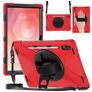 Mobigear SureGrip XGuard Samsung Galaxy Tab S11 Ultra Kova muovi / Silikoni Suojakuori + Kynänpidike + Olkahihna + Teline - Punainen