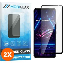 Mobigear Premium ASUS ROG Phone 5s Tempered Glass Screen Protector - Case Friendly - Black (2-Pack)