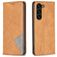 Mobigear Rhombus Slim Samsung Galaxy S24 Plus Wallet case - Cognac