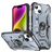 Mobigear Armor Ring iPhone 14 Plus Hardcase Back cover Antiurto con anello - Grigio