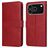Mobigear Wallet iPhone 18 Pro Cover a libro portafoglio - Rosso