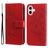 Mobigear Flowers iPhone 17 Cover a libro portafoglio - Rosso