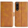 Mobigear Slim Magnet Sony Xperia 1 IV Capa livro Carteira - Conhaque