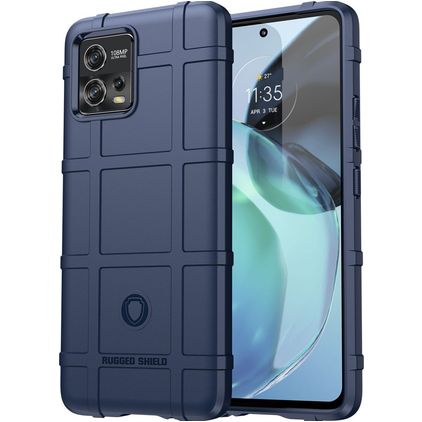 Mobigear Rugged Shield Motorola Moto G72 TPU flexível Capa traseira Antichoque - Azul