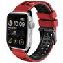Mobigear Aero Armor Bracelete Silicone Fivela para Apple Watch - 49/46/45/44 mm - Vermelho / Preto
