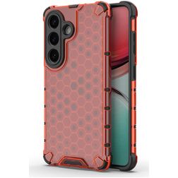 Mobigear Honeycomb Samsung Galaxy S26 Fodral Hårdplast Skal Stötsäkert - Röd