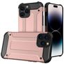 Mobigear Outdoor iPhone 14 Pro Max Tvrdý plast Zadní kryt odolný proti nárazům - Růžově zlatá