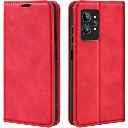 Mobigear Retro Slim Realme GT2 Pro Etui z klapką typu portfel - Czerwony