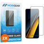 Mobigear Premium POCO X6 Pro Vidro temperado Película de ecrã - Compatível com capas - Preto (Pack de 2)