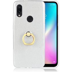 Mobigear Glitter Ring Xiaomi Redmi 7 Flexibilní TPU Zadní kryt s prstýnkem - Stříbrná