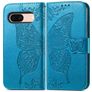 Mobigear Butterfly Google Pixel 8a Etui z klapką typu portfel - Niebieski