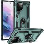 Mobigear Armor Ring Samsung Galaxy S22 Ultra Hårdt Bagsidecover Stødsikkert med ringholder - Grøn