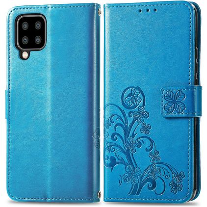 Mobigear Clover Samsung Galaxy A22 5G Wallet case - Blue