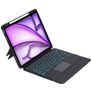 Mobigear Detachable Rotating iPad Air 13 polegadas (2025) Capa livro com teclado Bluetooth QWERTY + Suporte para caneta stylus - Preto