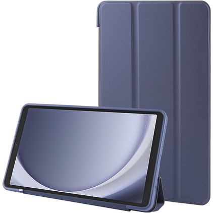 Mobigear Tri-Fold Gel Samsung Galaxy Tab A9 (2023) TPU / Leatherette Wallet case - Dark Blue