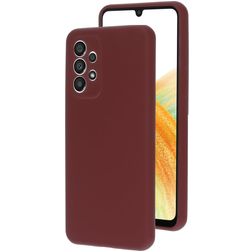 Mobiparts Samsung Galaxy A33 Silikon Etui plecki - Plum Red