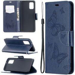 Mobigear Butterfly Samsung Galaxy A02s Knížkové pouzdro Peněženka - Modrá