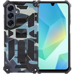 Mobigear Armor Stand Samsung Galaxy A16 Plástico rígido Capa traseira Antichoque com suporte - Azul