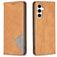 Mobigear Rhombus Slim Samsung Galaxy S24 FE Funda tipo libro - Coñac