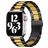 Mobigear Antwerp Steel Apple Watch Strap Butterfly closure - 49/46/45/44 mm - Black / Gold