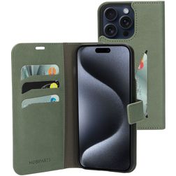 Mobiparts Classic Wallet iPhone 15 Pro Max Wallet case - Stone Green