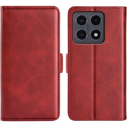 Mobigear Slim Magnet Xiaomi 15T Pungetui med Seddelrum - Rød