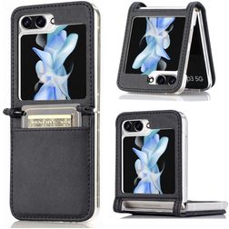 Mobigear Excellent Samsung Galaxy Z Flip 5 Hard Case Back cover with Card Holder - Black