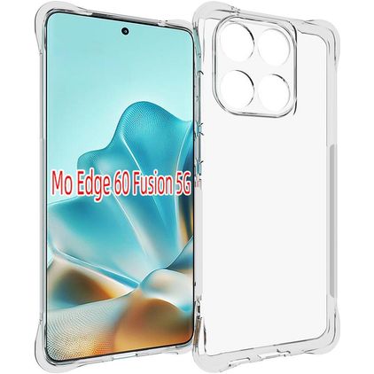 Mobigear Cushion Transparentní Motorola Edge 60 Fusion Flexibilní TPU Zadní kryt - Průhledná