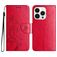 Mobigear Flowers iPhone 16 Pro Max Capa livro Carteira - Vermelho