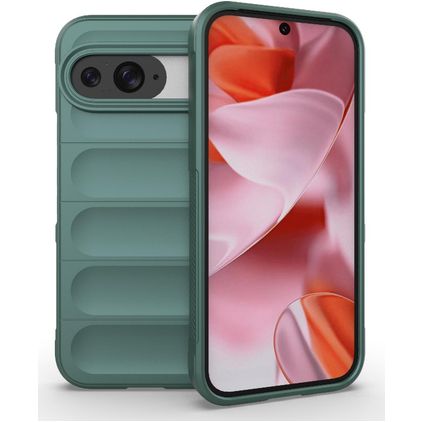 Mobigear Bumpy Google Pixel 9 Pro Flexibilní TPU Zadní kryt - Tmavě zelená