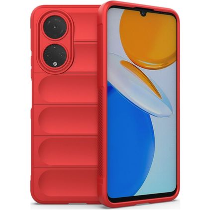 Mobigear Bumpy HONOR X7 Elastyczne TPU Etui plecki - Czerwony