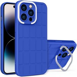 Mobigear Cube iPhone 14 Pro Max Hard Case Back cover with Stand - Blue