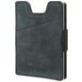 Valenta Card Case Alu + Money Strap Portacarte Pelle - 8 carte - Blu