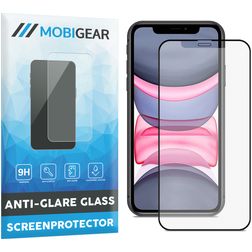 Mobigear Premium iPhone XR Vidro temperado Película de ecrã Antirreflexo - Compatível com capas - Preto