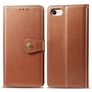 Mobigear Snap Button iPhone SE (2022) Funda tipo libro Cartera - Coñac
