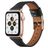 Mobigear Napoli Läder Apple Watch Armband Spänne - 49/46/45/44 mm - Svart