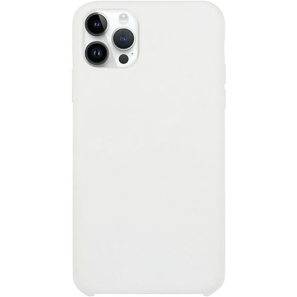 Mobigear Rubber Touch iPhone 15 Pro Max Silicone Capa traseira - Branco