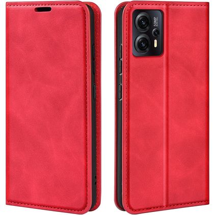 Mobigear Retro Slim Motorola Moto E13 Wallet case - Red