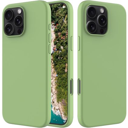 Mobigear Rubber Touch iPhone 16 Pro Max Silikon Etui plecki - Zielony