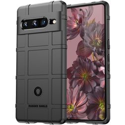 Mobigear Rugged Shield Google Pixel 7 Pro Flexibilní TPU Zadní kryt odolný proti nárazům - Černá